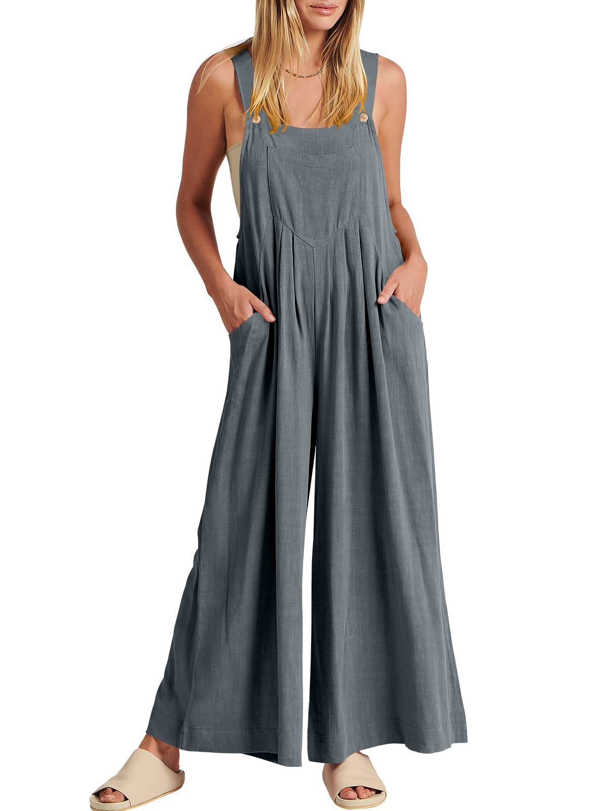 tokyel Plus Size Wide Leg Overalls Jumpsuit