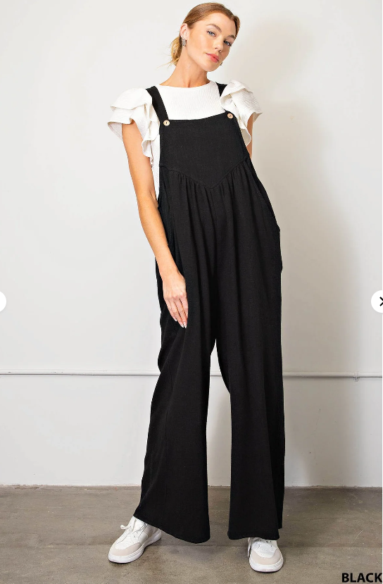 tokyel Plus Size Wide Leg Overalls Jumpsuit