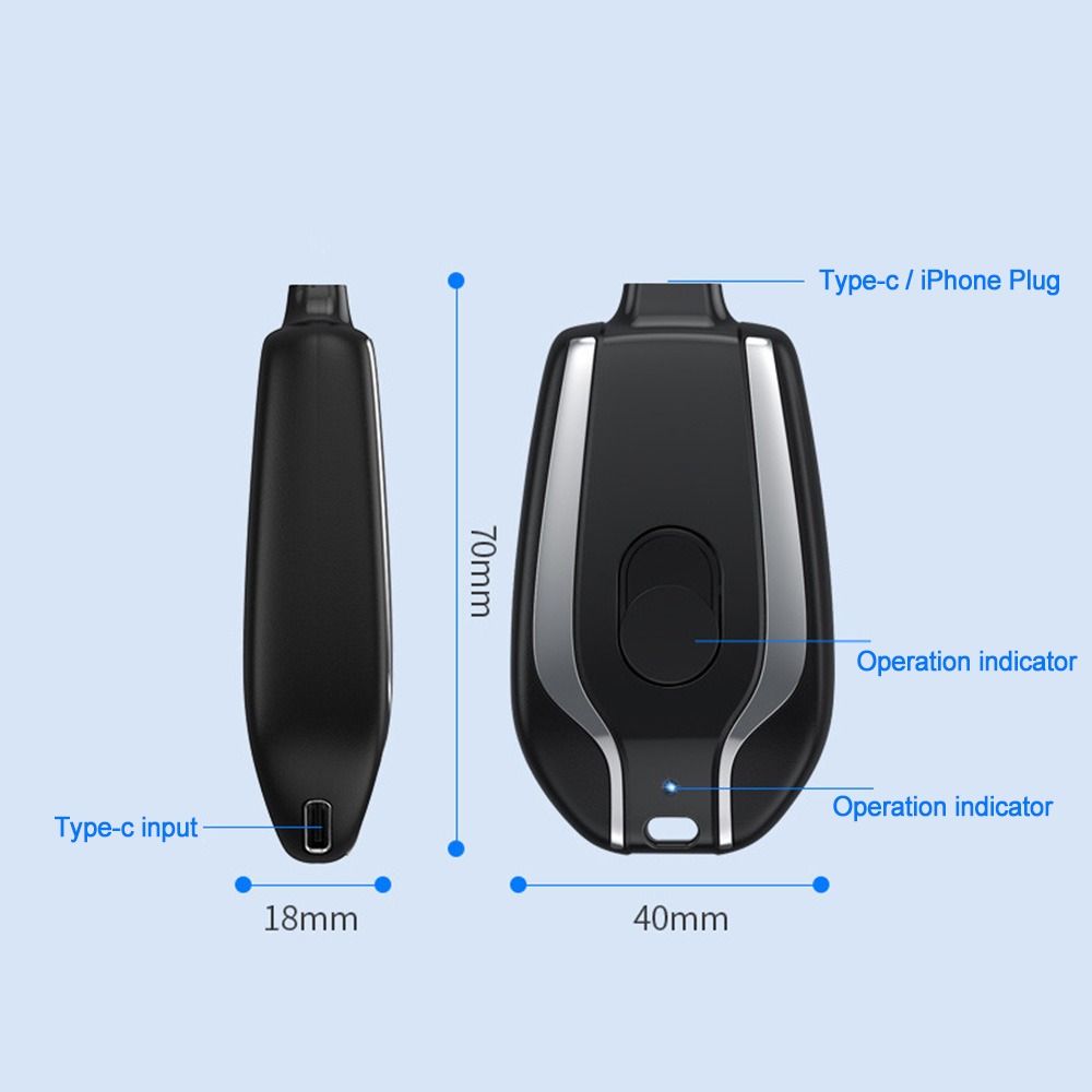 Portable Keychain Charger (Type-C and Iphone)