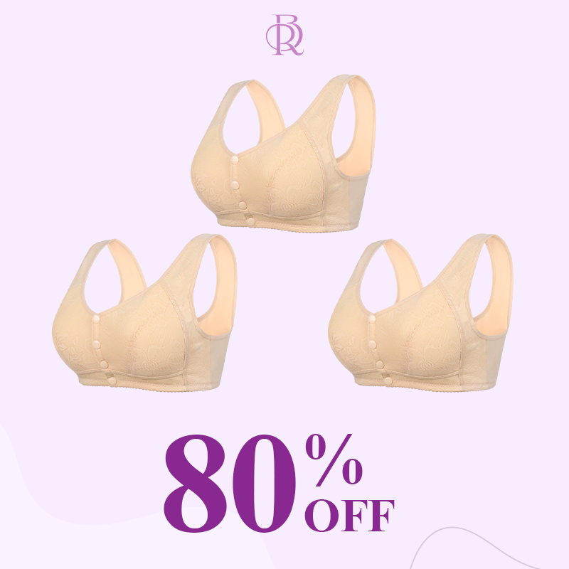 Rosette Bra - Easy Front Button Wireless Bra