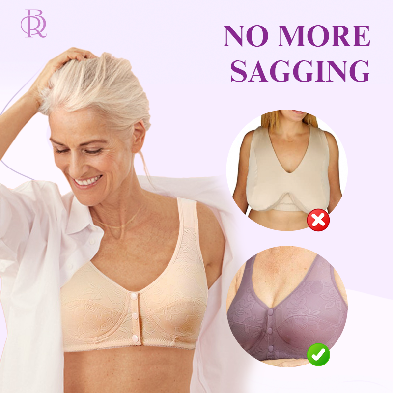 Rosette Bra - Easy Front Button Wireless Bra