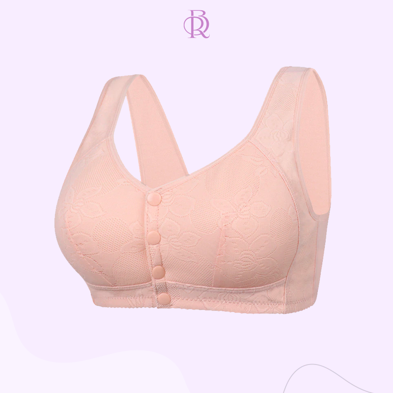 Rosette Bra - Easy Front Button Wireless Bra