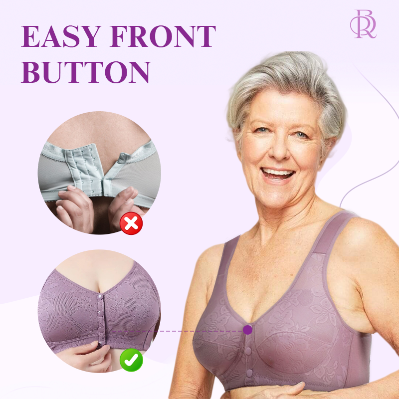 Rosette Bra – Easy Front Button Wireless Bra