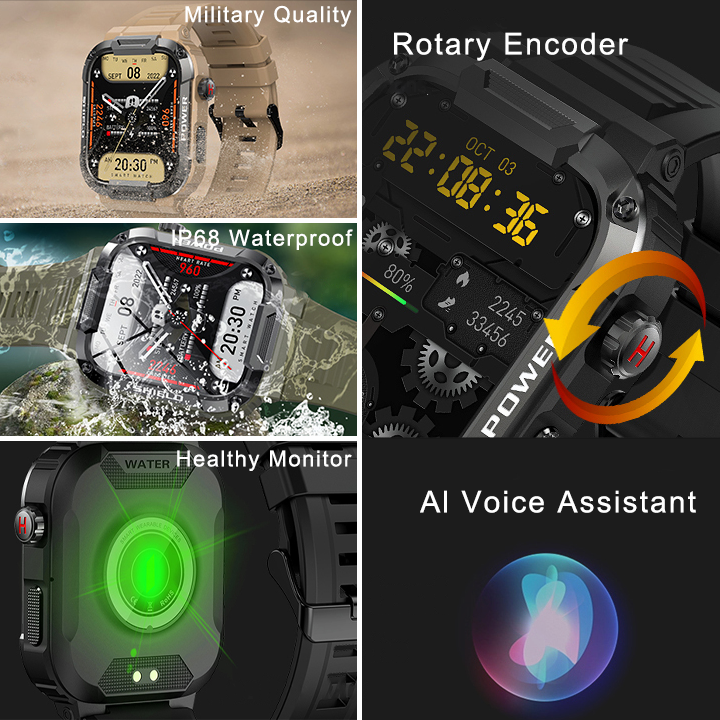 Rugged Military Smart Sport Watch Ultra