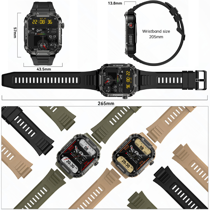 Rugged Military Smart Sport Watch Ultra