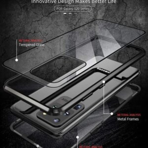 Samsung phone case with double-sided magnetic protective glass