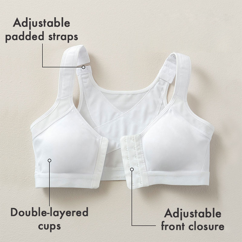 Seniorsbra - Women's 18-hour Front Closure Wireless Back Support Posture Full Coverage Bra