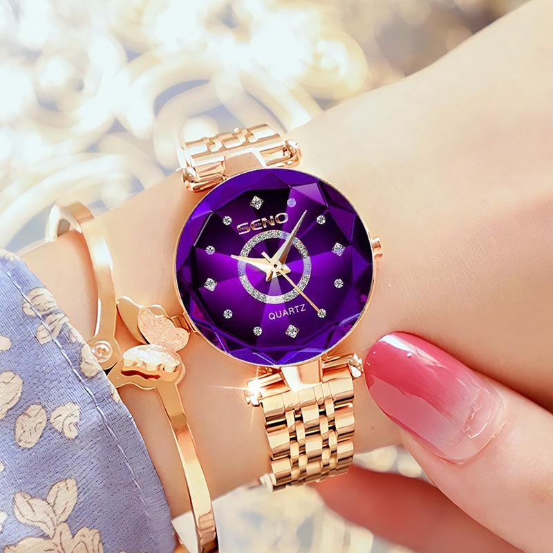 SENO Luxury Diamond Quartz Wristwatch For Ladies