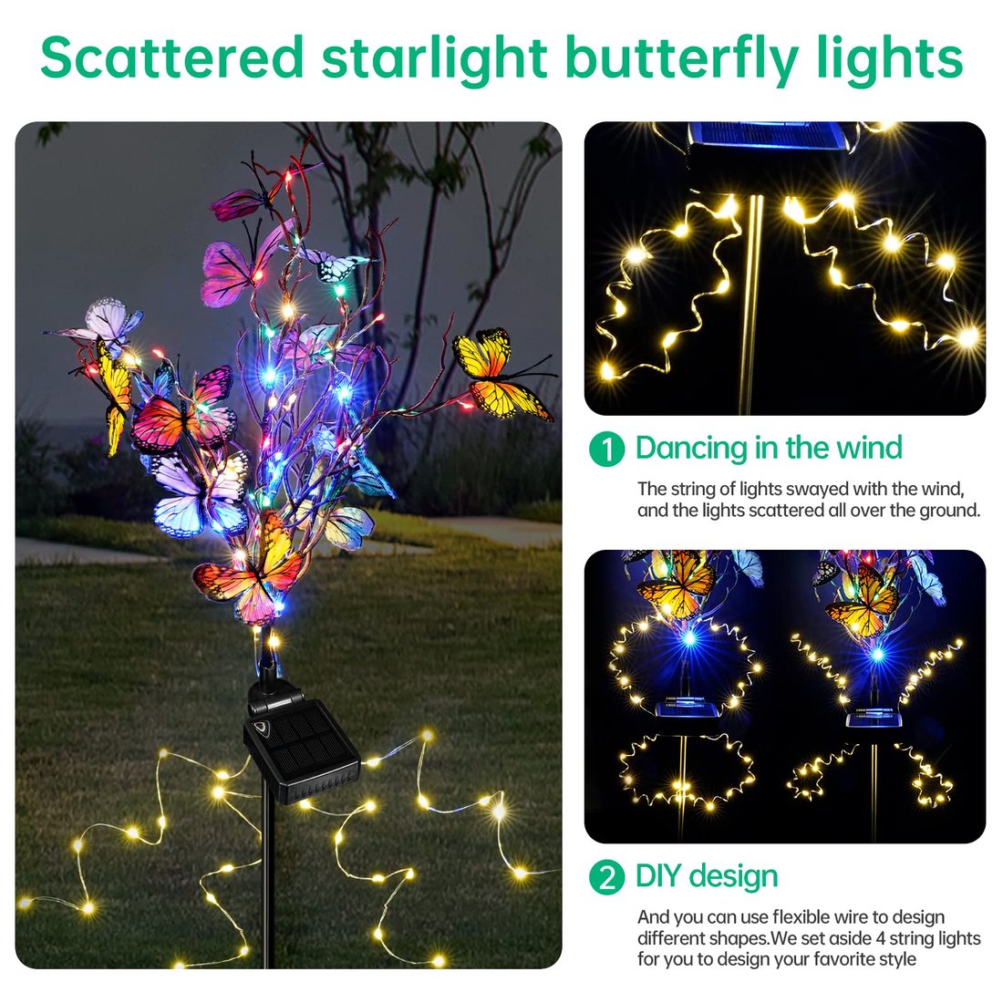 Solar Outdoor Butterfly Lights