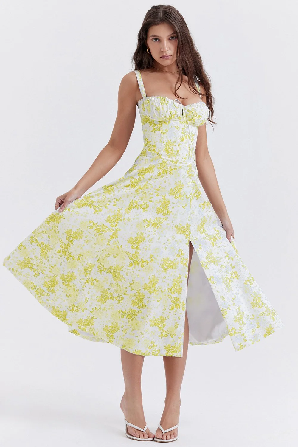 Summer Hot Sale 40% OFF - Comfortable Beauty-No underwire-Print Bustier Sundress