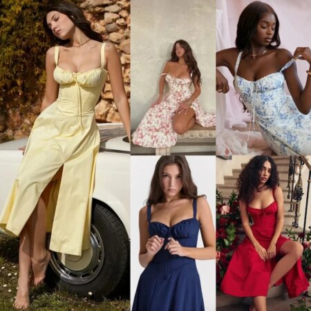 Summer Hot Sale 40% OFF - Comfortable Beauty-No underwire-Print Bustier Sundress