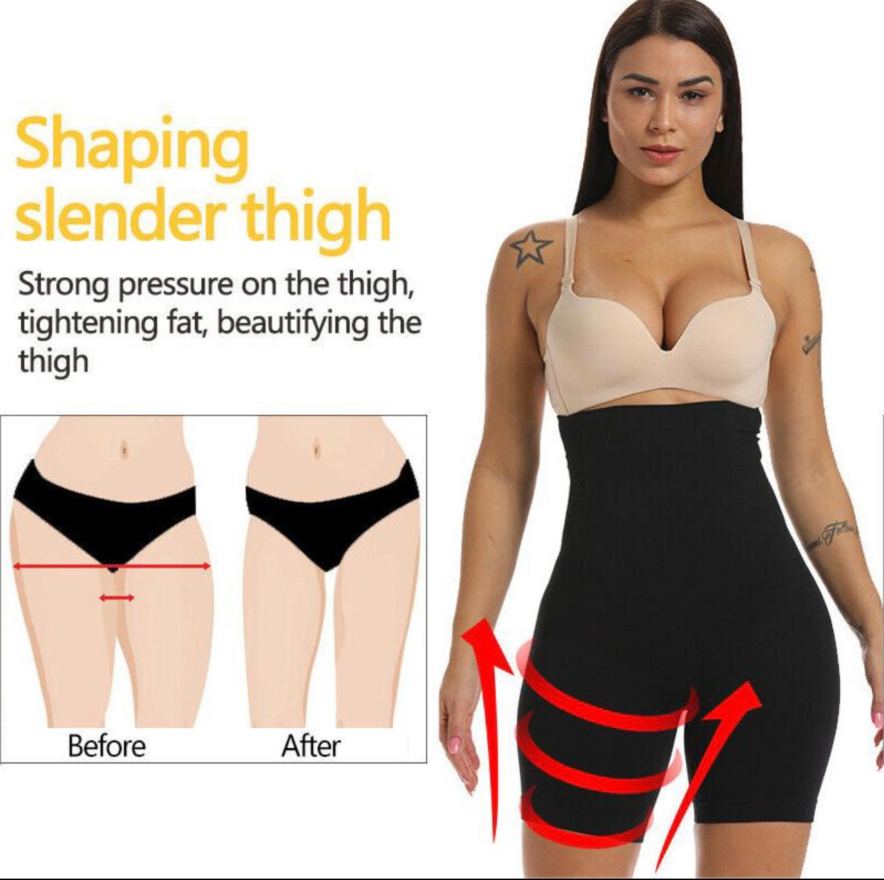 TrendyLab High-Waist Shapewear Shorts for Women - Tummy Control, Waist Trainer, Thigh Slimmer - Breathable Body Shaper