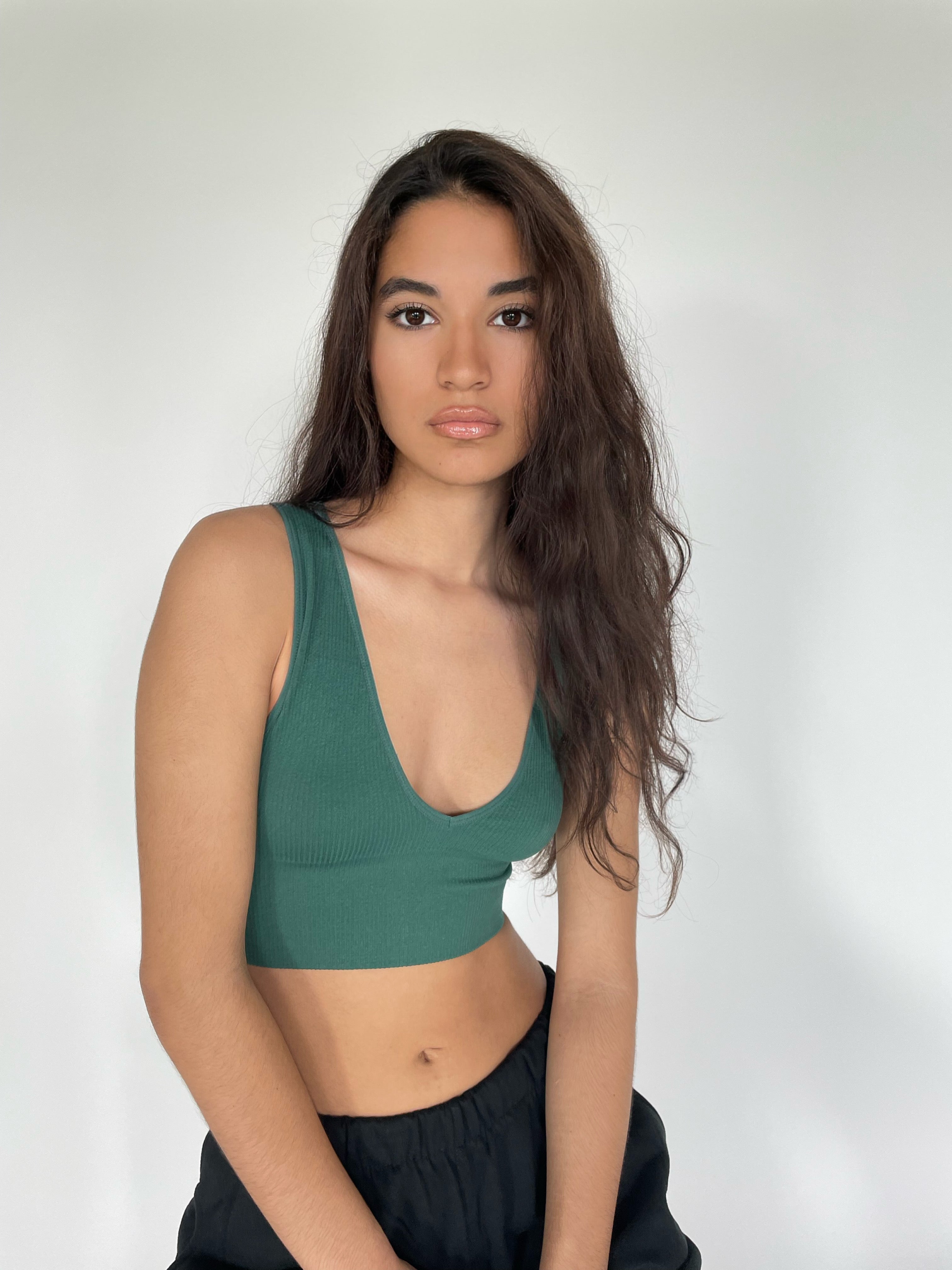 WANDERLUSH - TRUTH OR BARE V-NECK CROP TOP