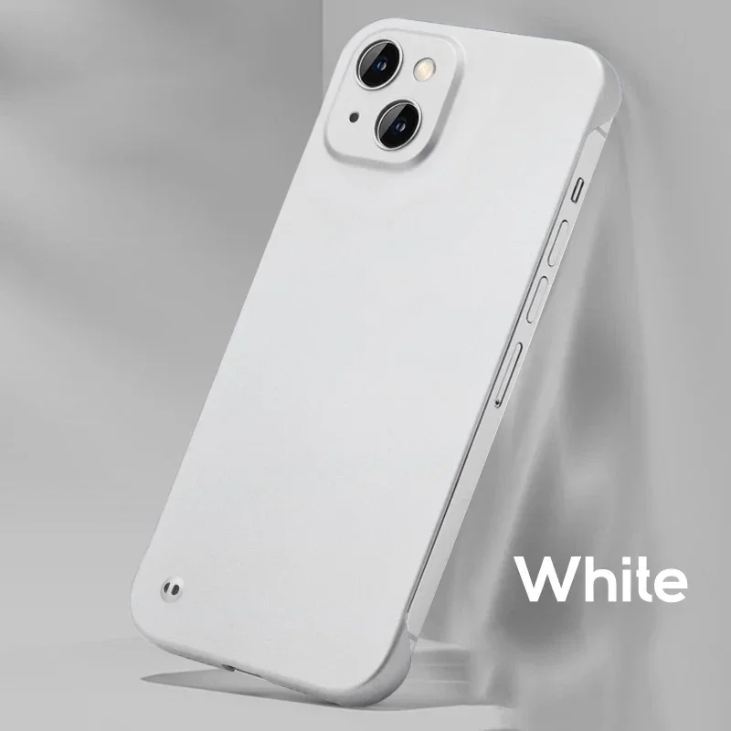 Ultra-thin frosted borderless case for iPhone