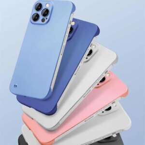 Ultra-thin frosted borderless case for iPhone