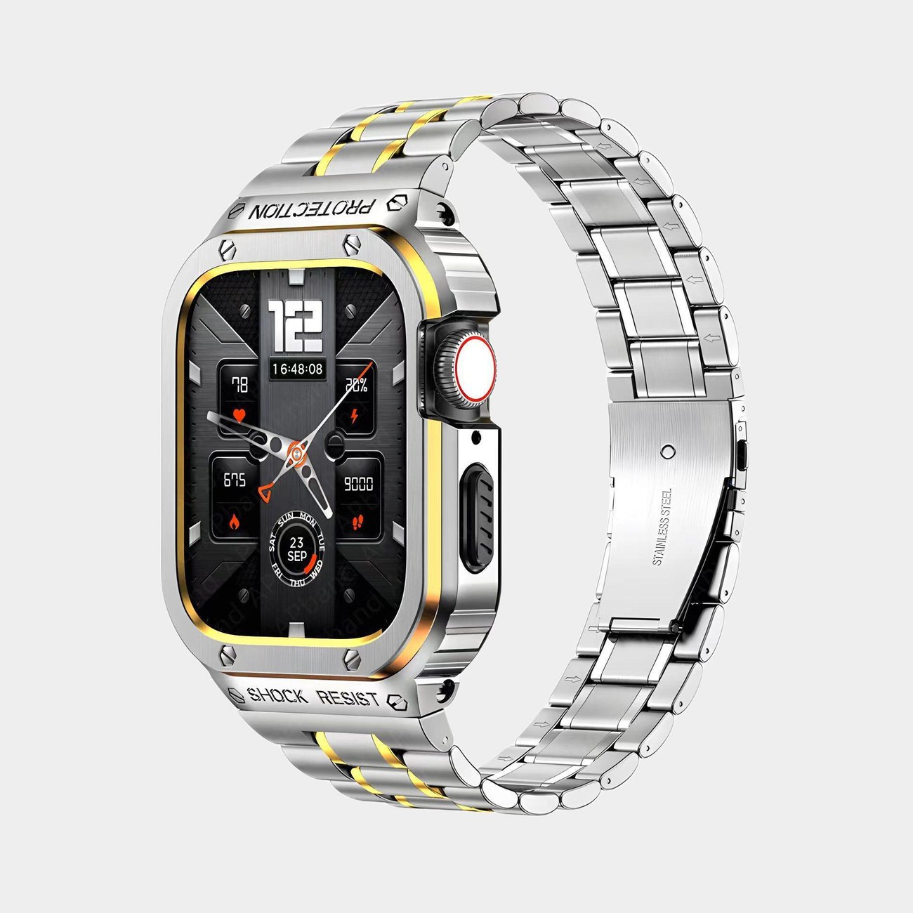 Watch Stainless Steel Band Alloy Case