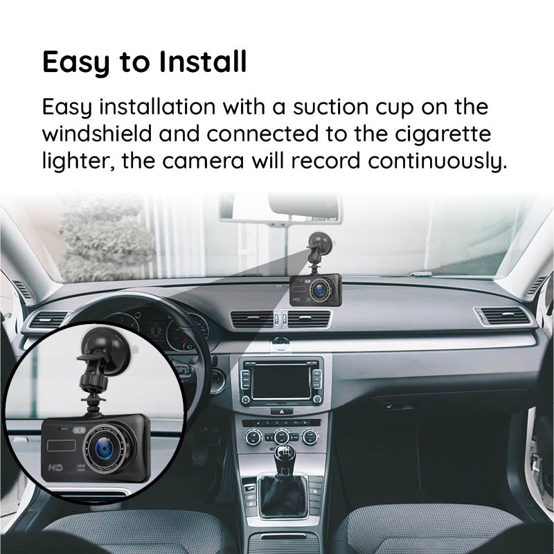 Wide Angle 1920x1080P FHD Dual Dash Cam