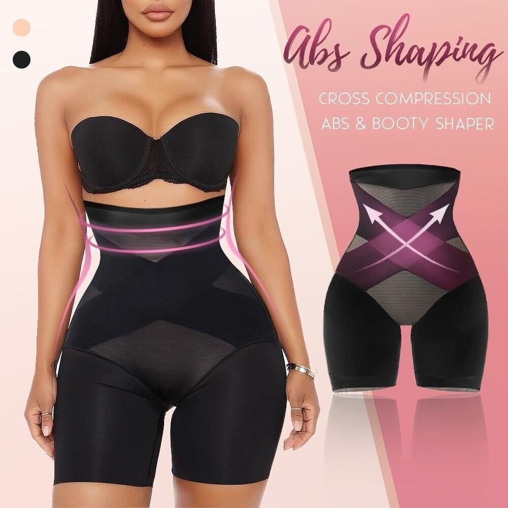 WOMEN FOR SURE - 2023 Upgrade Cross Compression Abs & Booty High Waisted Shaperwear