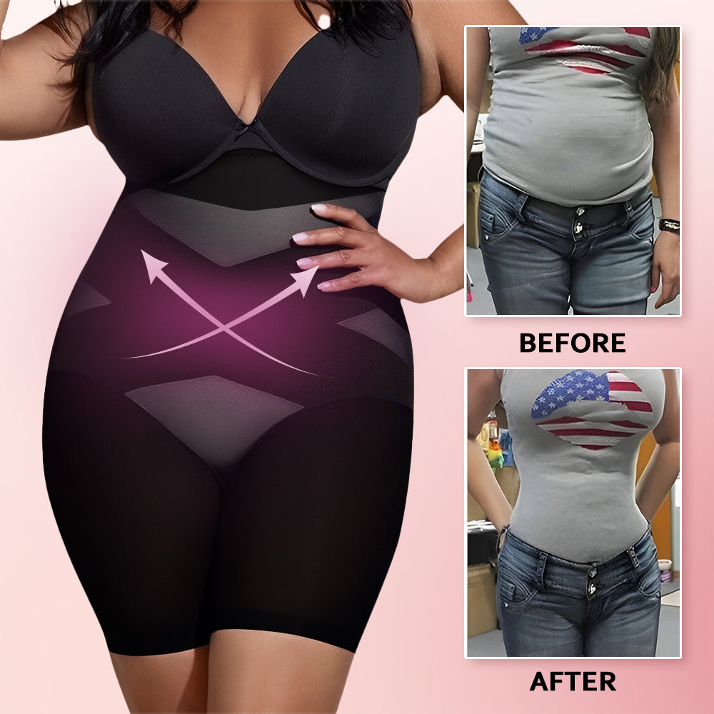 WOMEN FOR SURE - 2023 Upgrade Cross Compression Abs & Booty High Waisted Shaperwear