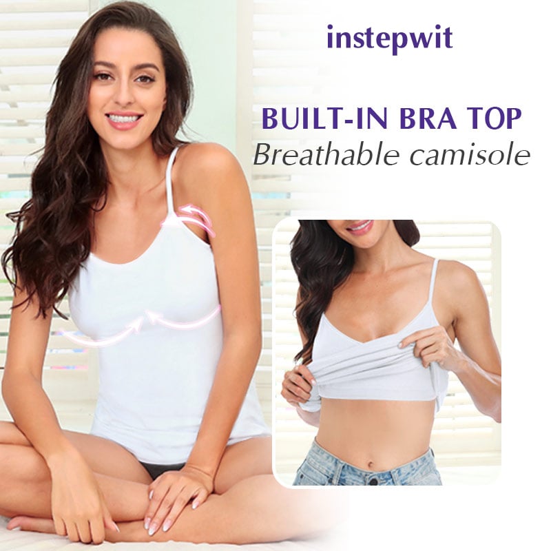 Women Tank Top with Built in Bra Camisole