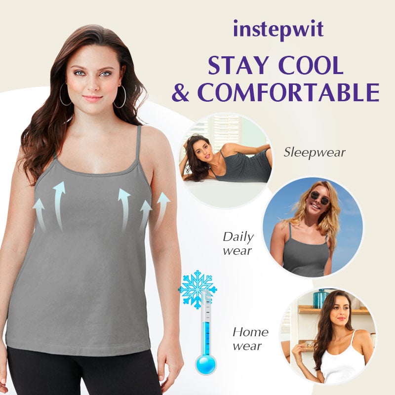 Women Tank Top with Built in Bra Camisole