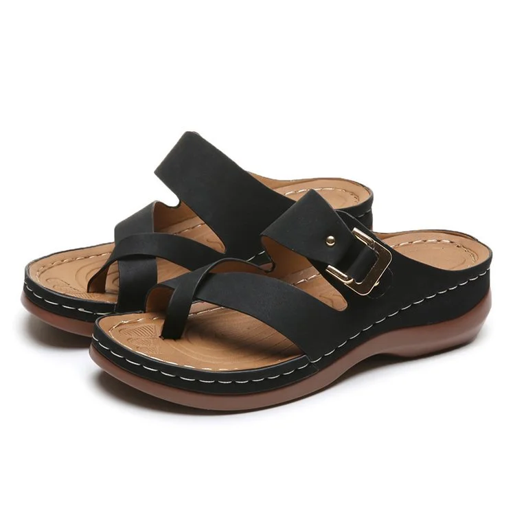 Women's Arch Support Casual Leather Sandals