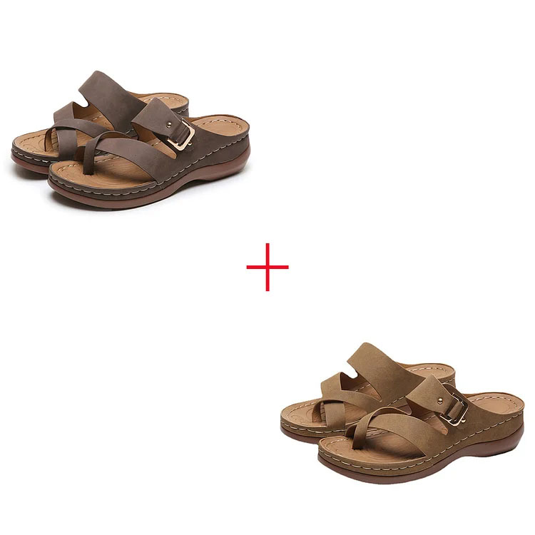 Women's Arch Support Casual Leather Sandals