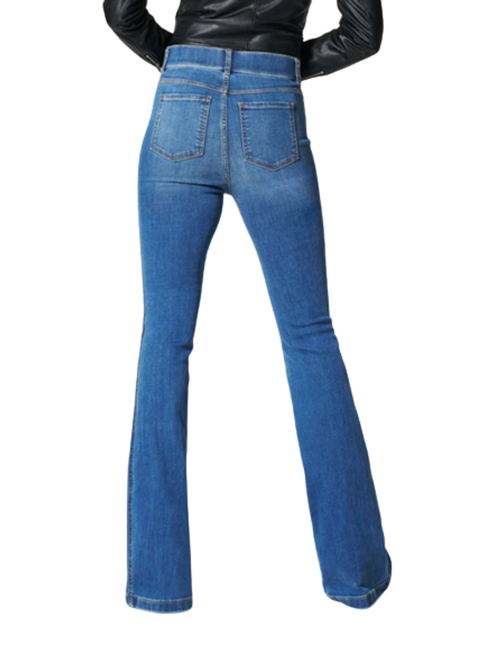 Women's No-Button Stretch Flare Jeans