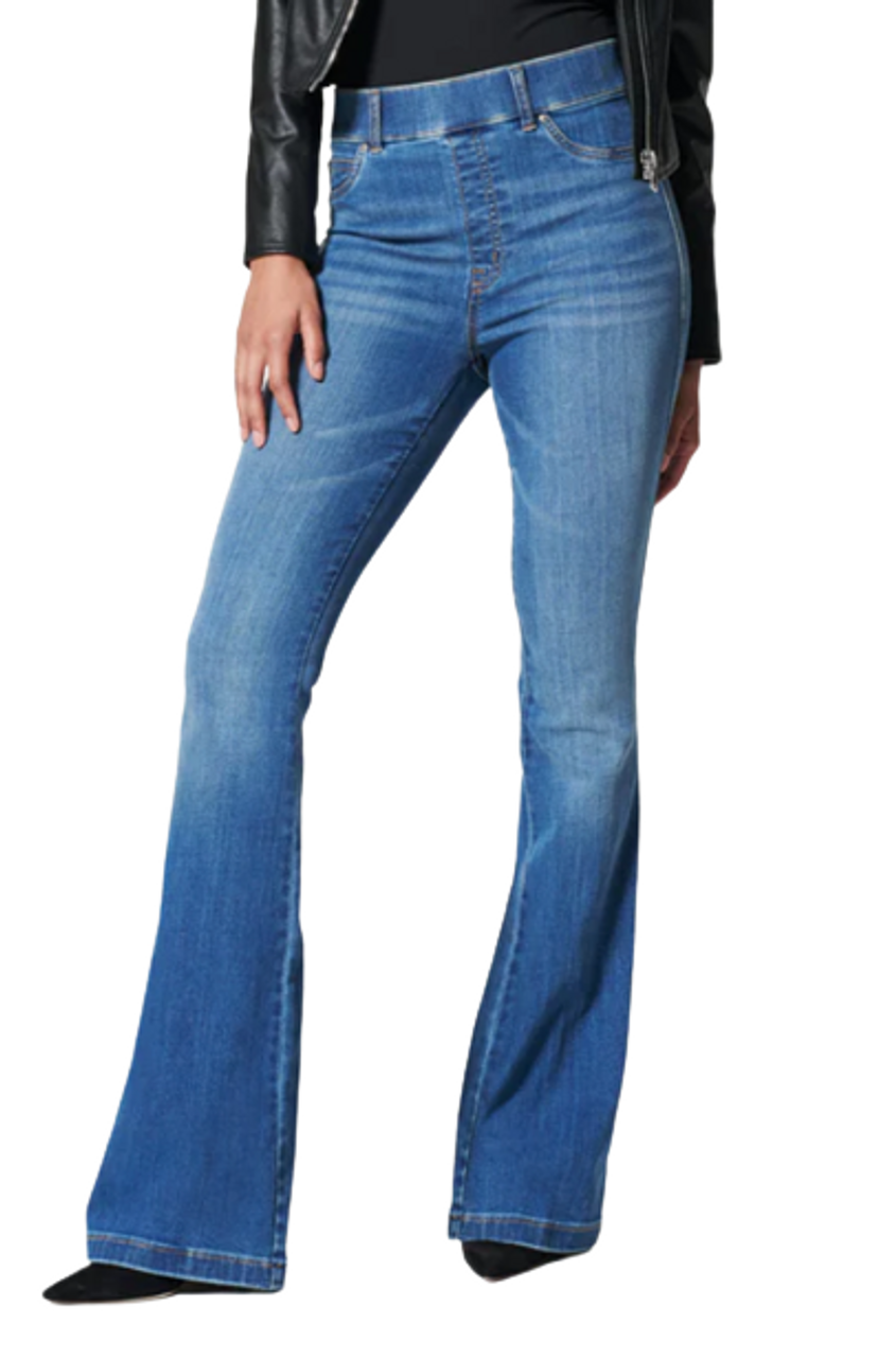 Women's No-Button Stretch Flare Jeans