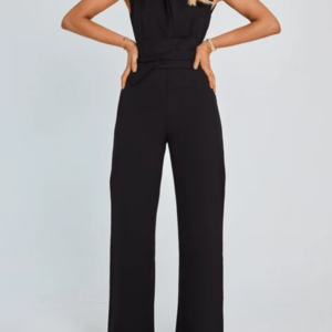 Women's Sleeveless Wide-Leg Jumpsuit