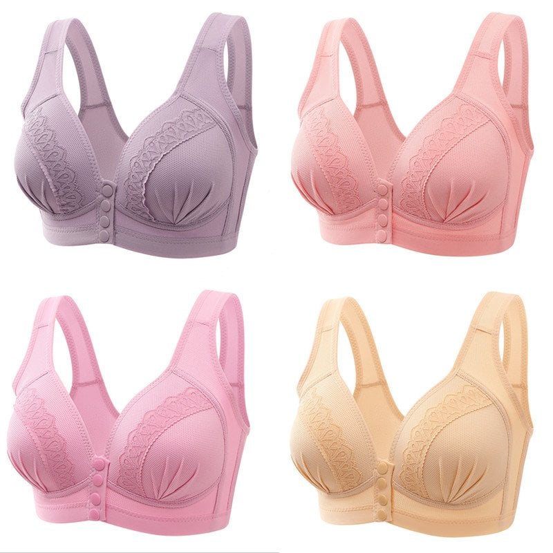 2023 Front Button Breathable Skin-Friendly Cotton Bra