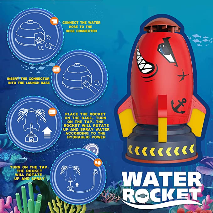 2023 Summer Toy Outdoor Yard Rocket Sprinkler