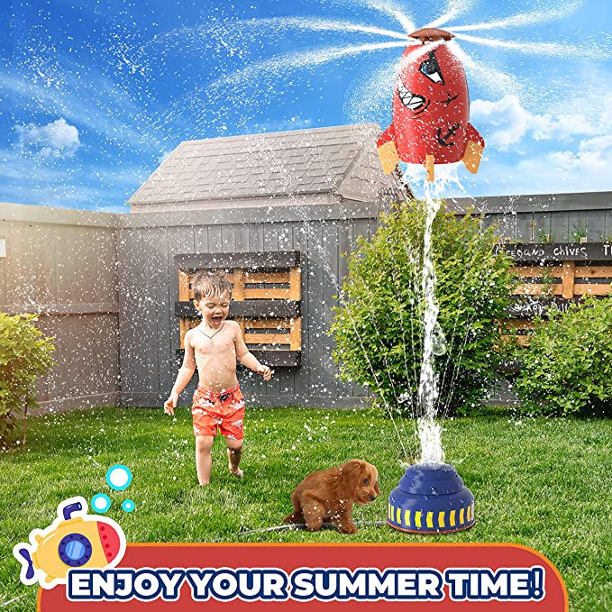 2023 Summer Toy Outdoor Yard Rocket Sprinkler