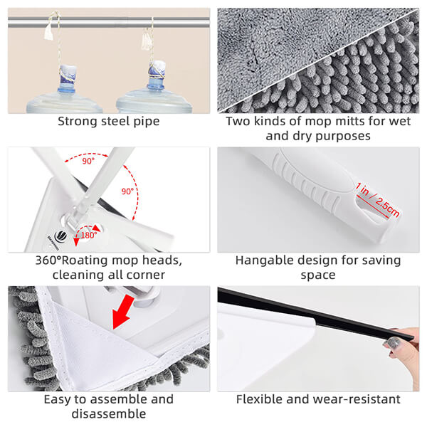 360Â° Rotatable Adjustable Cleaning Mop