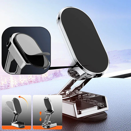 360 Rotatable Magnetic Car Phone Holder Magnet Smartphone Support GPS Foldable Phone Bracket in Car