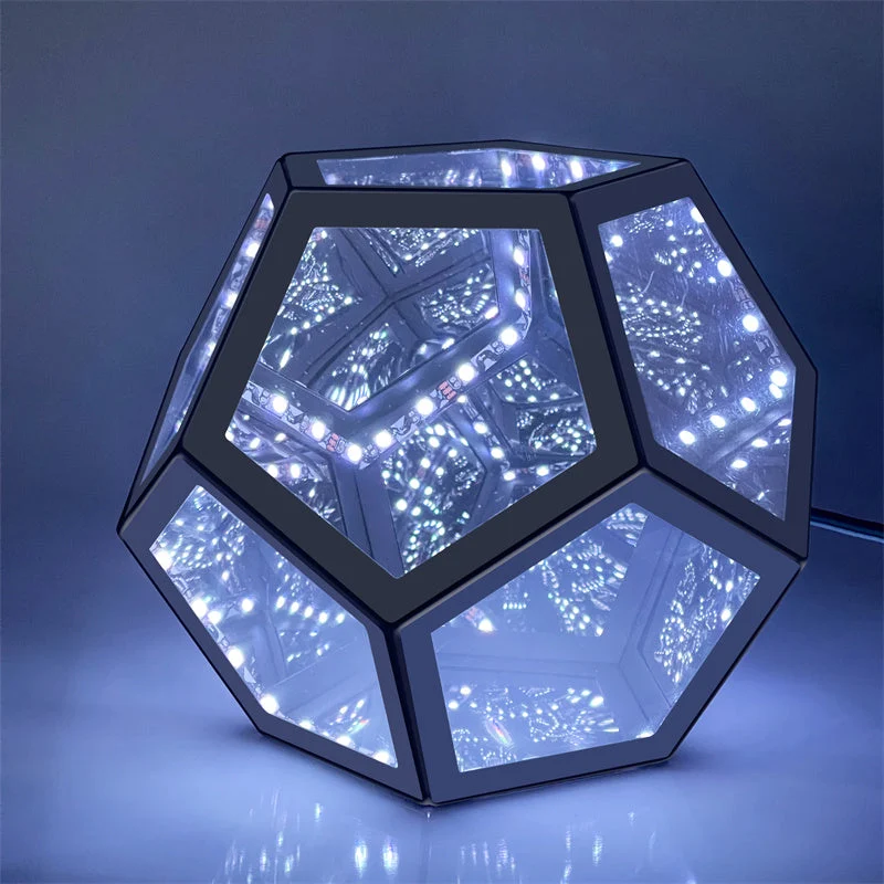 3D Infinity Dodecahedron Table Lamp - A visual feast through dimensions