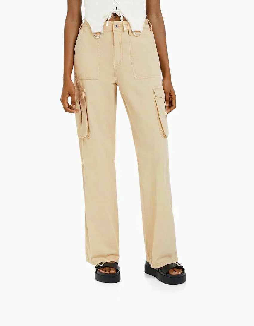 Adjustable Straight Fit Cargo Pants