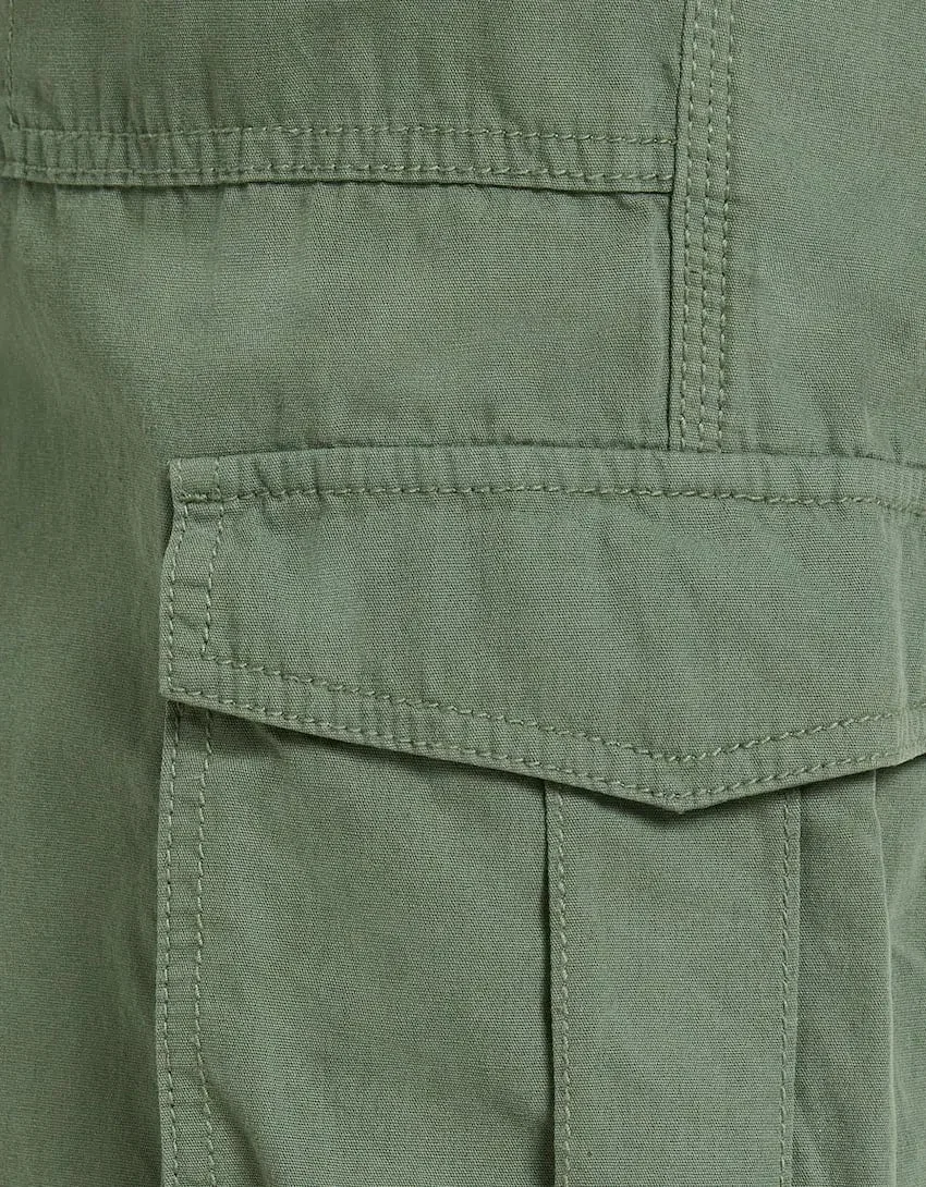 Adjustable Straight Fit Cargo Pants