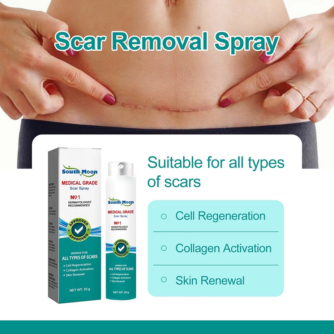 ADVANCED SCAR SPRAY FOR ALL TYPES OF SCARS - FOR EXAMPLE ACNE SCARS, SURGICAL SCARS AND STRETCH MARKS