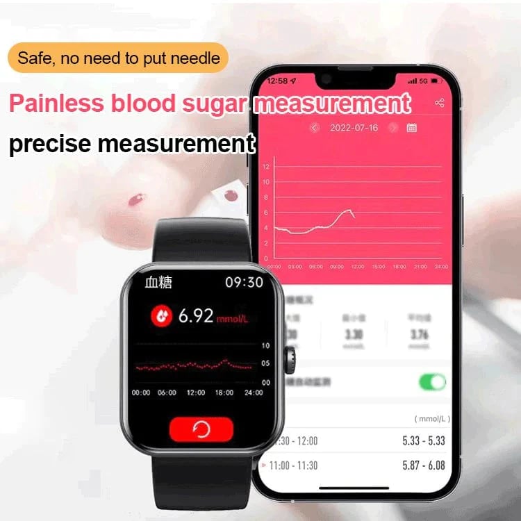 (All Day Monitoring Of Heart Rate And Blood Pressure) Bluetooth Fashion Smartwatch