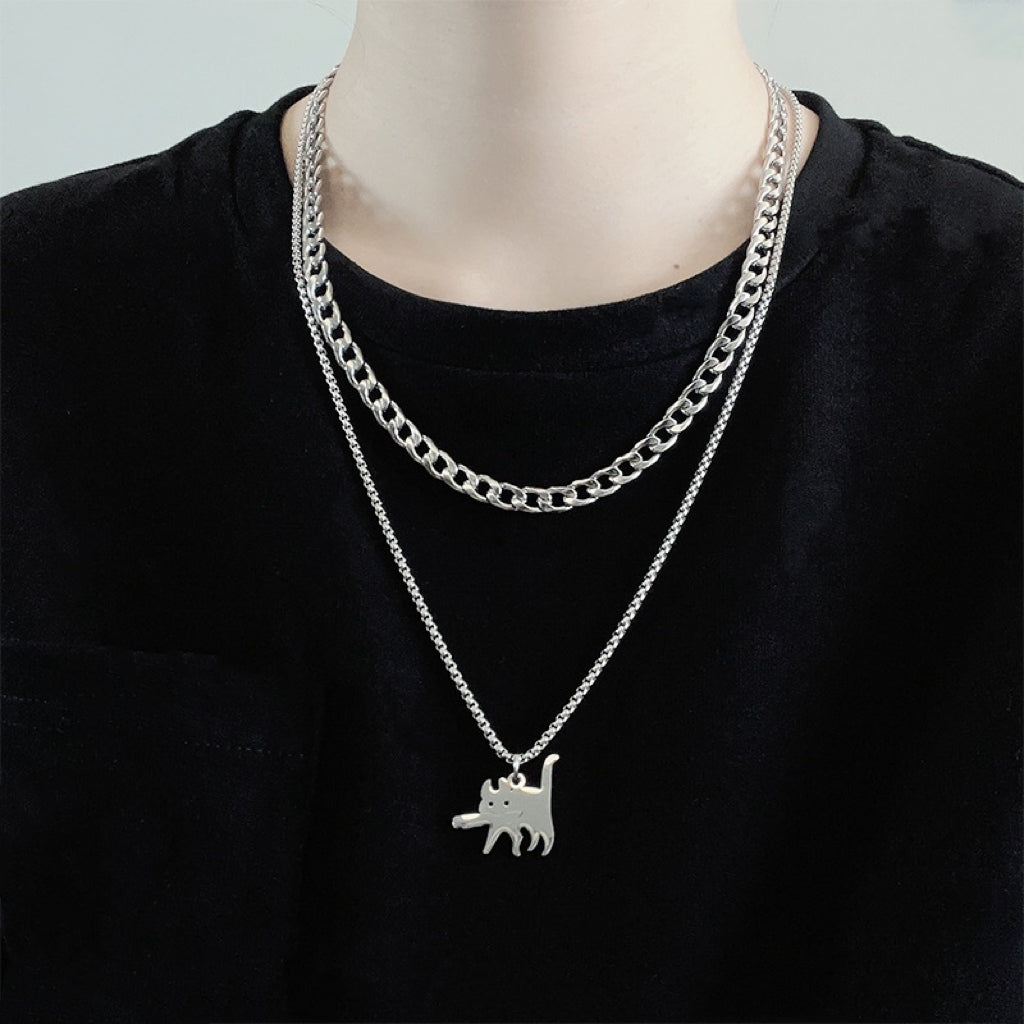 Black Knifecat Necklace