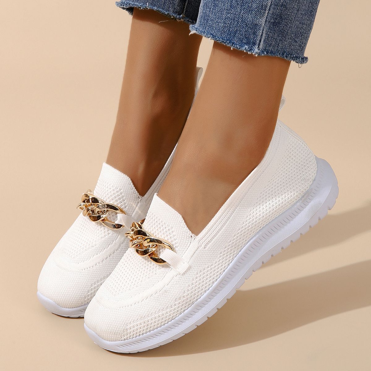 Breathable Flyweave Loafer Low-Top Walking Shoe