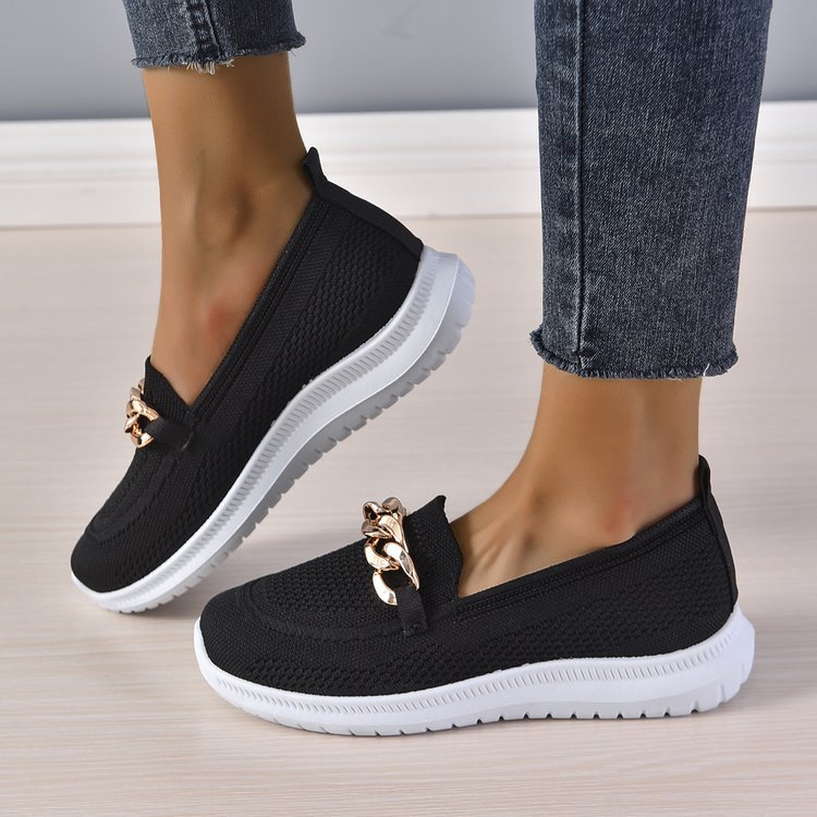 Breathable Flyweave Loafer Low-Top Walking Shoe