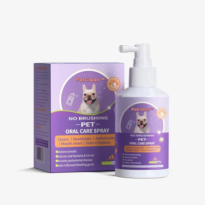 Business Teeth Cleaning Spray for Dogs & Cats, Eliminate Bad Breath, Targets Tartar & Plaque, Without Brushing