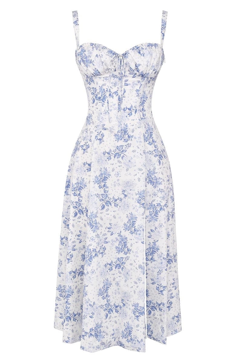 Carmen Print Bustier Sundress