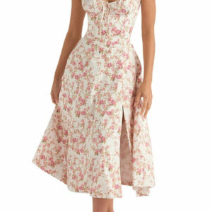 Carmen Print Bustier Sundress