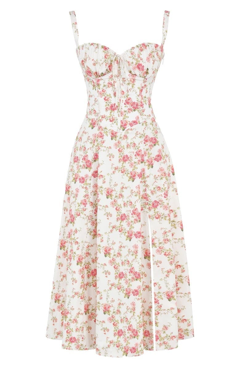 Carmen Print Bustier Sundress