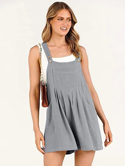 Casual Adjustable Strap Loose Bib Rompers