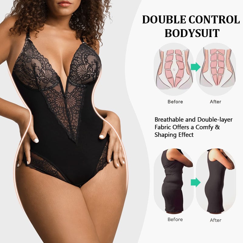 CHOOSEBRA SEXY LACE DEEP-V NECK BODYSUITS (BUY 1 GET 1 FREE)