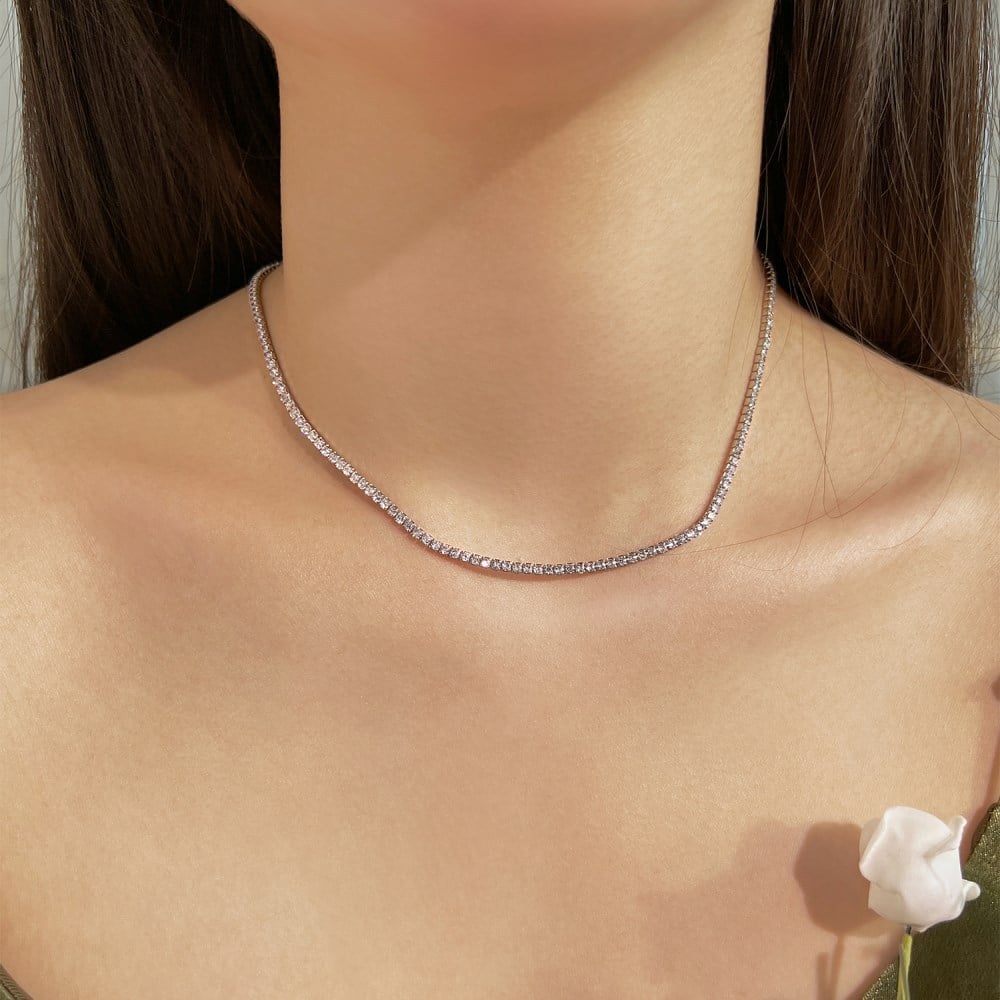 Clear Stock Last Day 45% OFF  – “Crystal’ Tennis Necklace + Free Bracelet